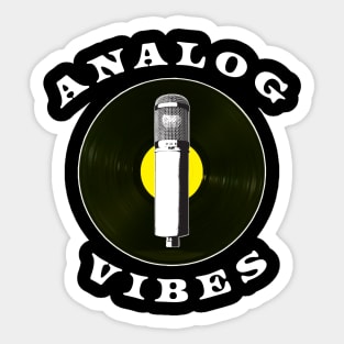 Analog Vibes Yellow Vinyl Record T-Shirt Sticker